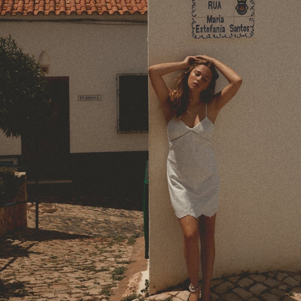 Zara embroidered dress
